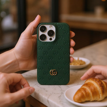 Gucci Green Leather Case
