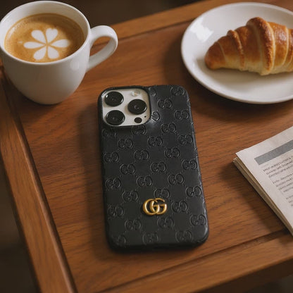 Gucci Black Leather Case